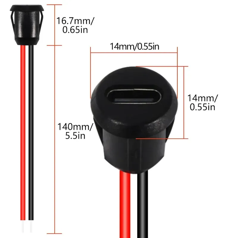 Conector Tipo C Hembra Impermeable