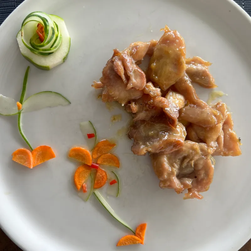 Bistec de pollo a la miel y mostaza