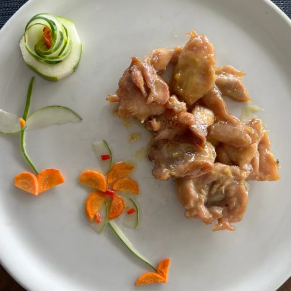 Bistec de pollo a la miel y mostaza