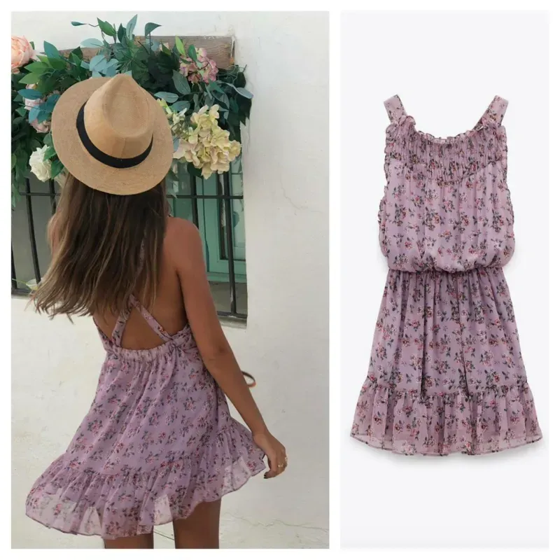 Vestido Zara espalda descubierta