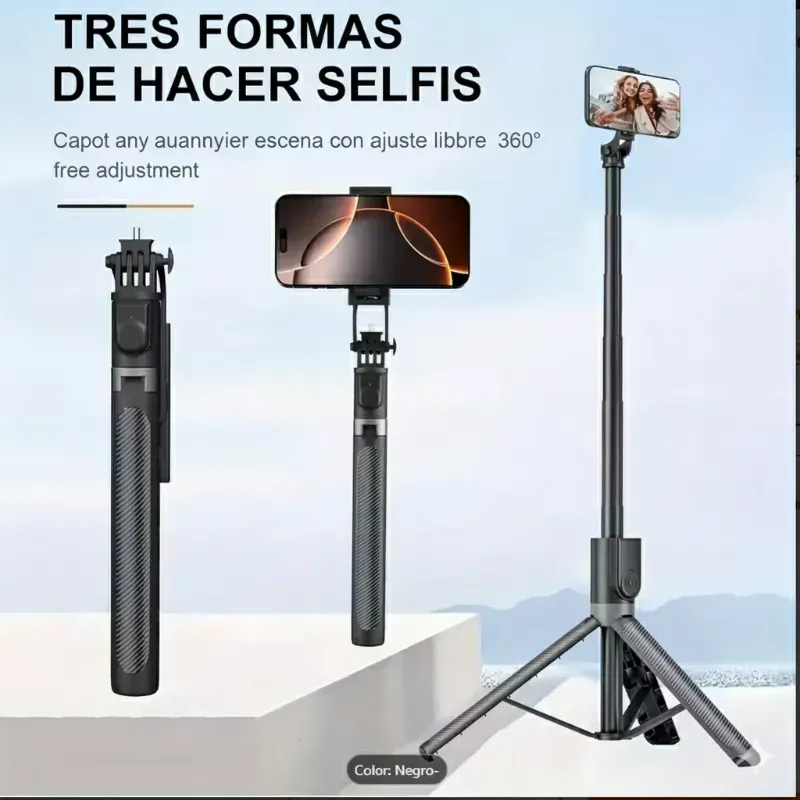 Trípode Profesional 1.80 Metros  Control Remoto sin varillas, Diseñado para Transmisiones en Vivo, Compatible con iPhone/Smartphones Android