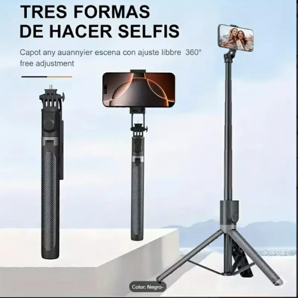 Trípode Profesional 1.80 Metros  Control Remoto sin varillas, Diseñado para Transmisiones en Vivo, Compatible con iPhone/Smartphones Android