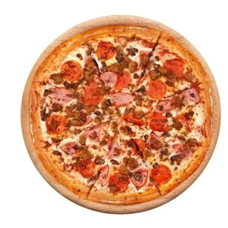 Pizza Mixta de Ahumados (chorizo, bacón, jamón y Doble Queso) 30 cm