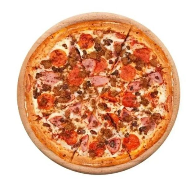 Pizza Mixta de Ahumados (chorizo, bacón, jamón y Doble Queso) 30 cm