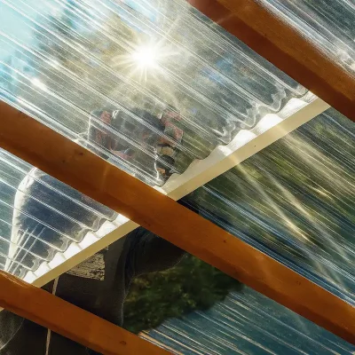 Lámina ondulada translúcida