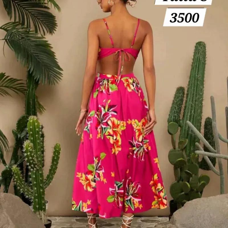 Vestido rojo de espalda descubierta