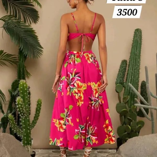 Vestido rojo de espalda descubierta