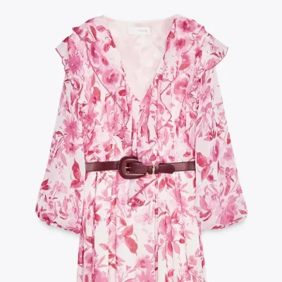 Vestido con cinturón