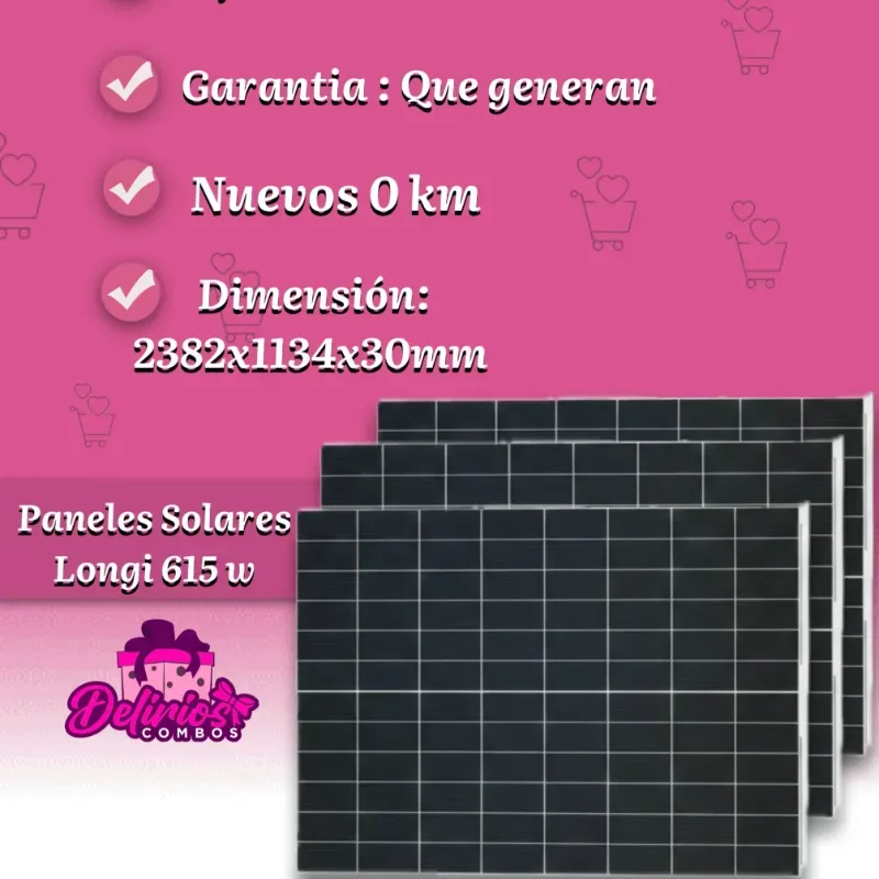 Panel Solar de 615 w
