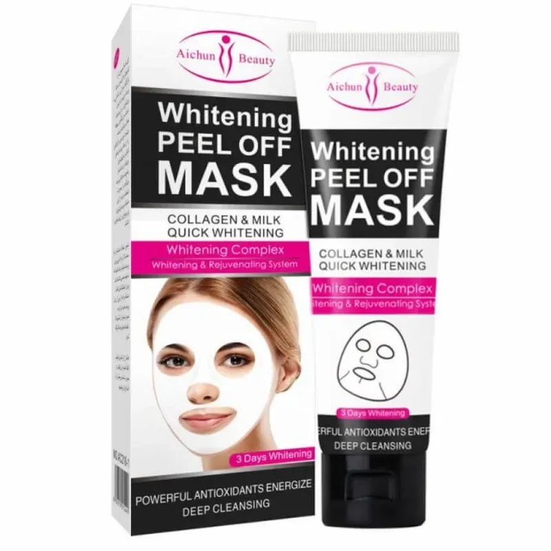 Mascarilla Peel Off Blanqueadora Colágeno y Leche AICHUN BEAUTY.