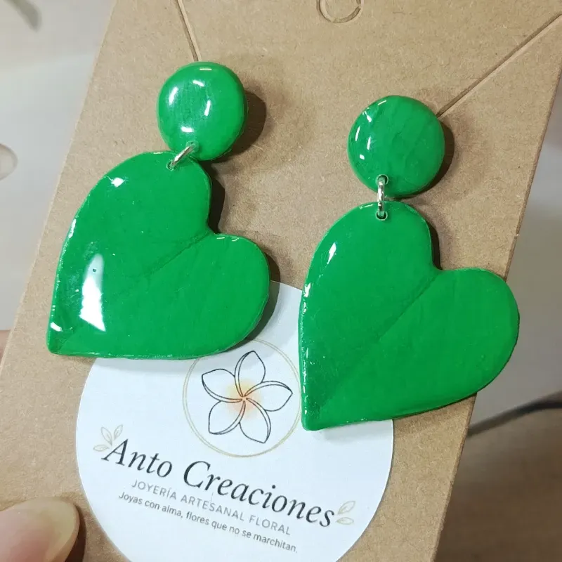 Pendientes "Corazón de Selva"