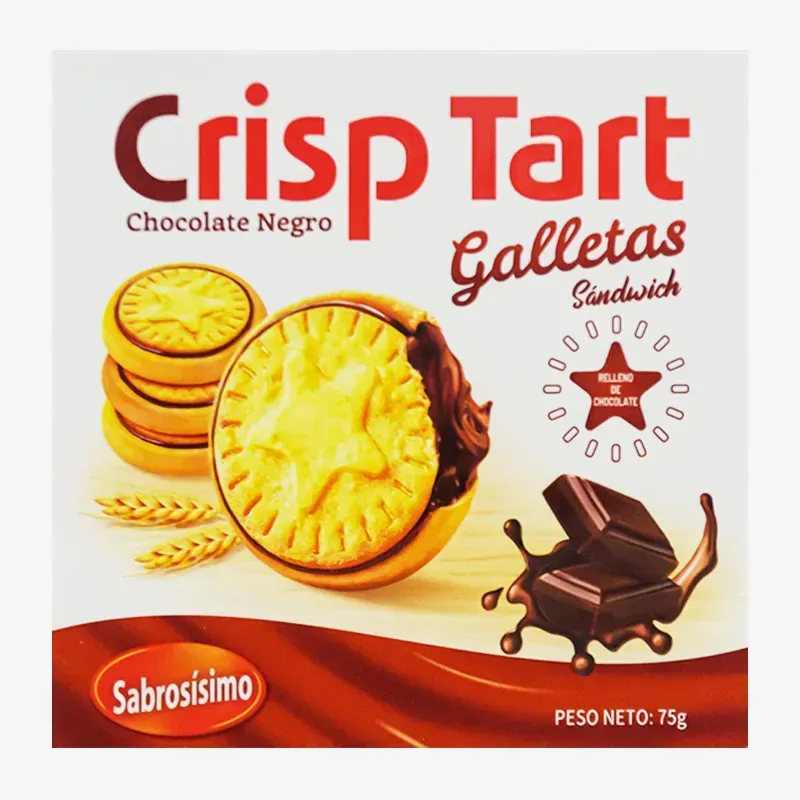 Galletas Crisp Chocolate Negro 75 g