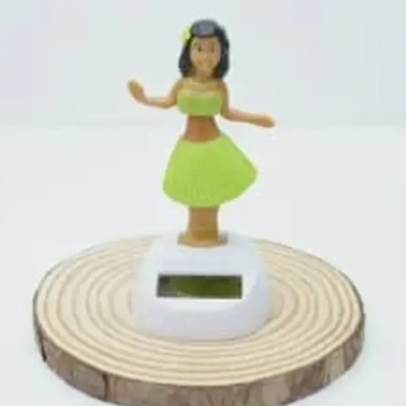 DECORACION DE AUTO HAWAIANA VERDE con PANEL SOLAR