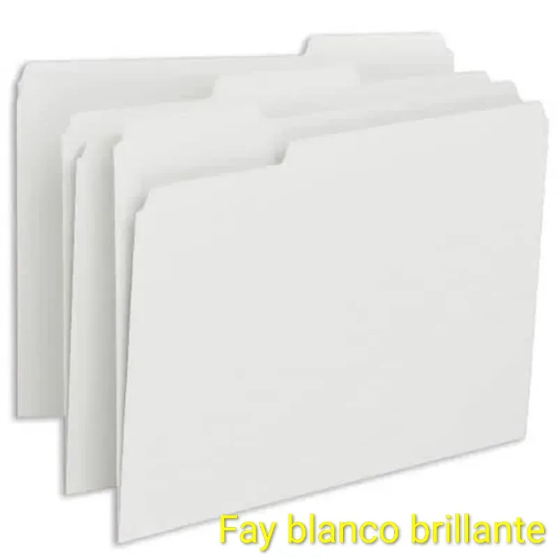 Faes de cartulina blanca