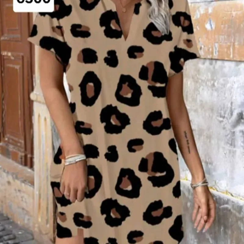 Vestido estampado de leopardo