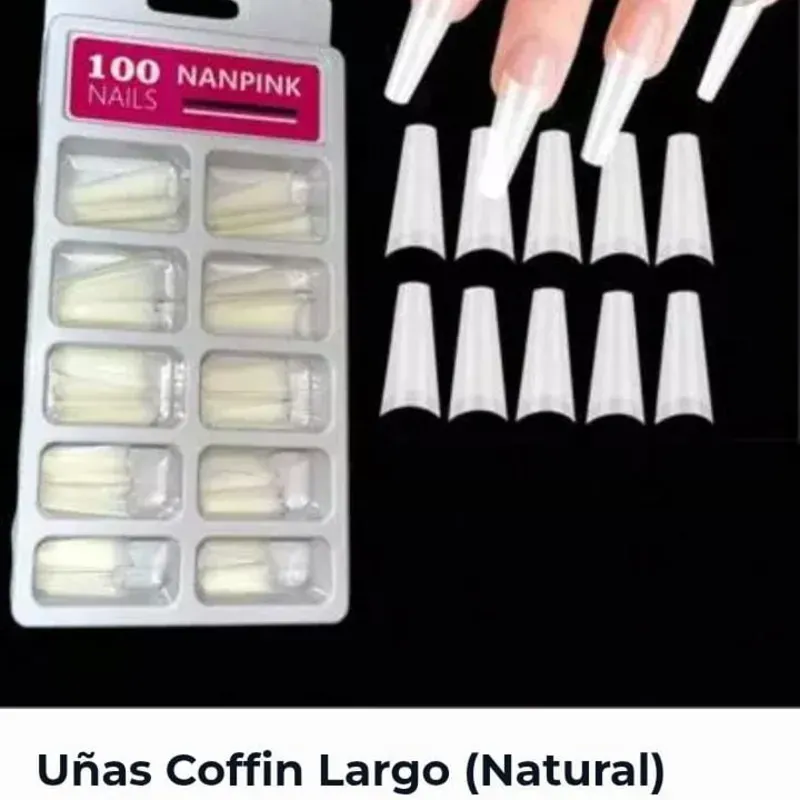 Uñas coffin largo (natural)