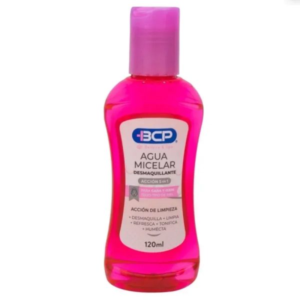 Agua micelar BCP desmaquillante acción 5 en 1