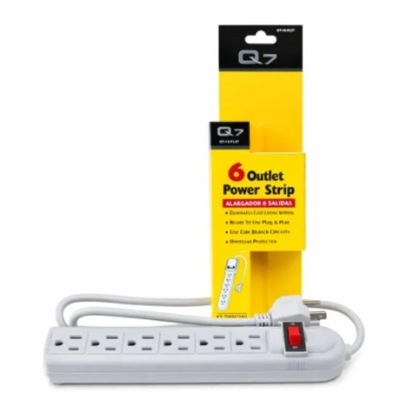 REGLETA ELECTRICA Q7 6 SALIDAS 110/120 V - 85 CM