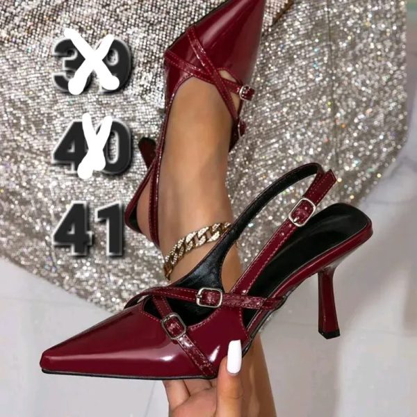 Zapatos de Tacon Alto con Punta Afilada