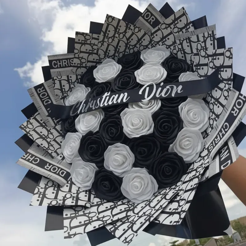 Hermoso Ramo Blanco y Negro ⚫️