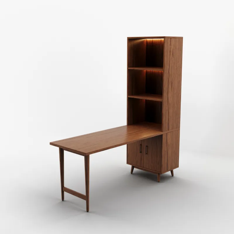 Escritorio con estantería lateral