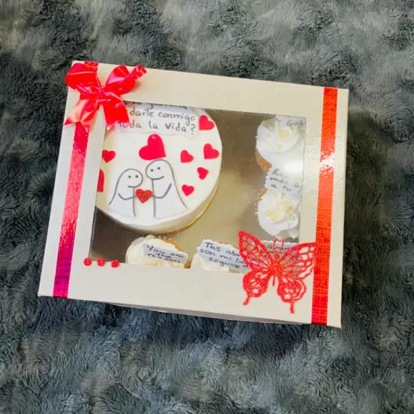 Minicake en caja de cartón