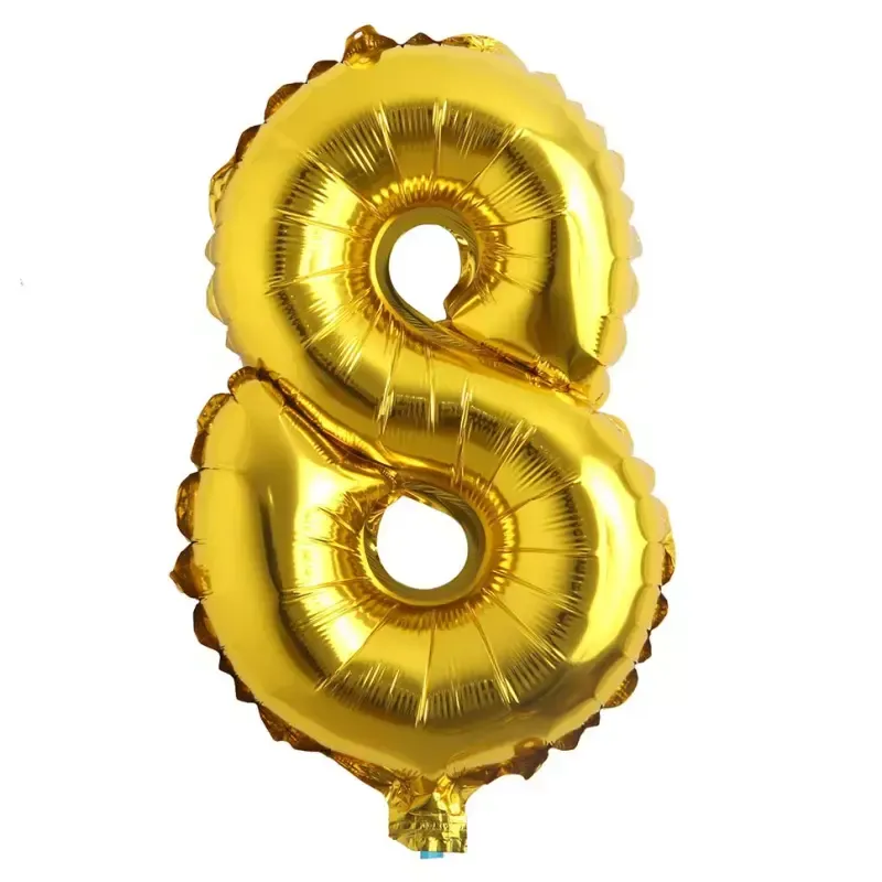 Globo Número 8 Dorado   32 Pulgadas