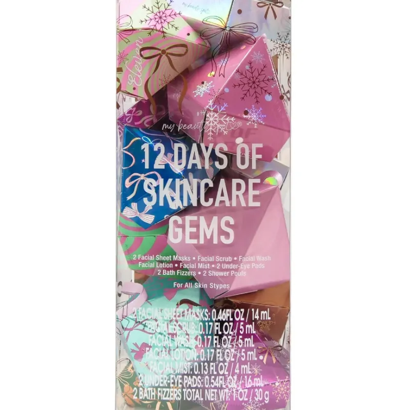 My Beauty Spot Set de Regalo de Baño y Cuerpo de 12 Piezas con Gemas para el Cuidado de la Piel, 12 Piezas