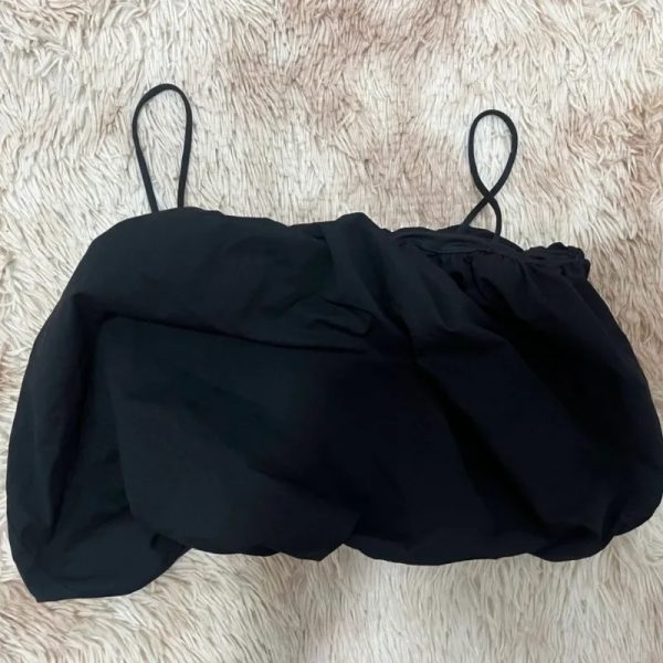 Top color negro de tirante