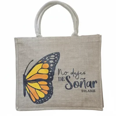 Bolso de yute mariposa