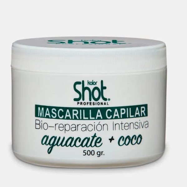 Mascarilla capilar bio-reparación intensiva aguacate y coco Shot
