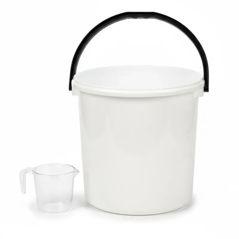 Cubo de asa plástica blanco 10 L