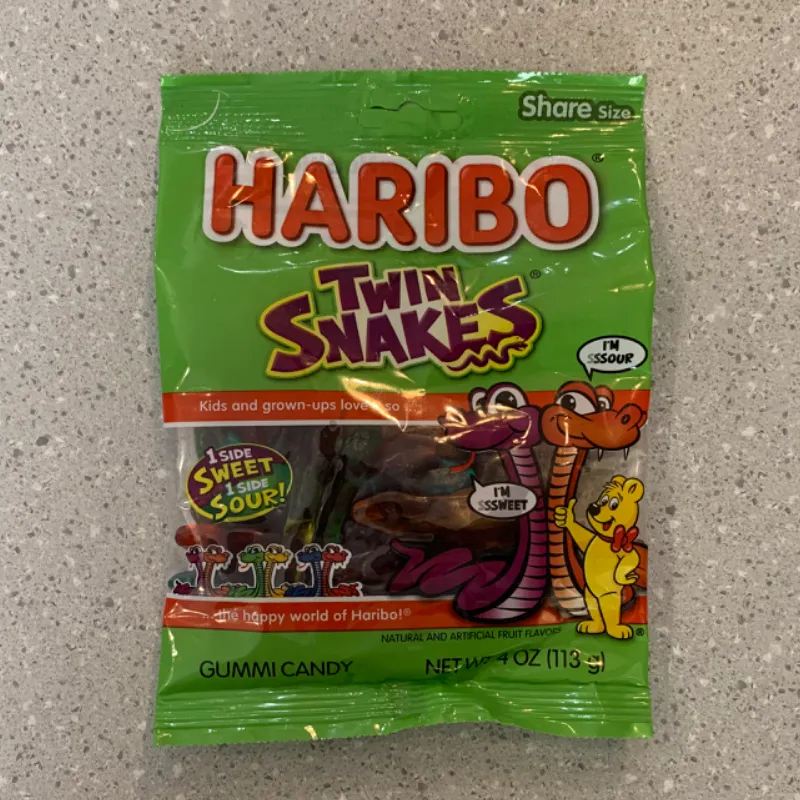 Gomitas Haribo Twin snakes 113gr