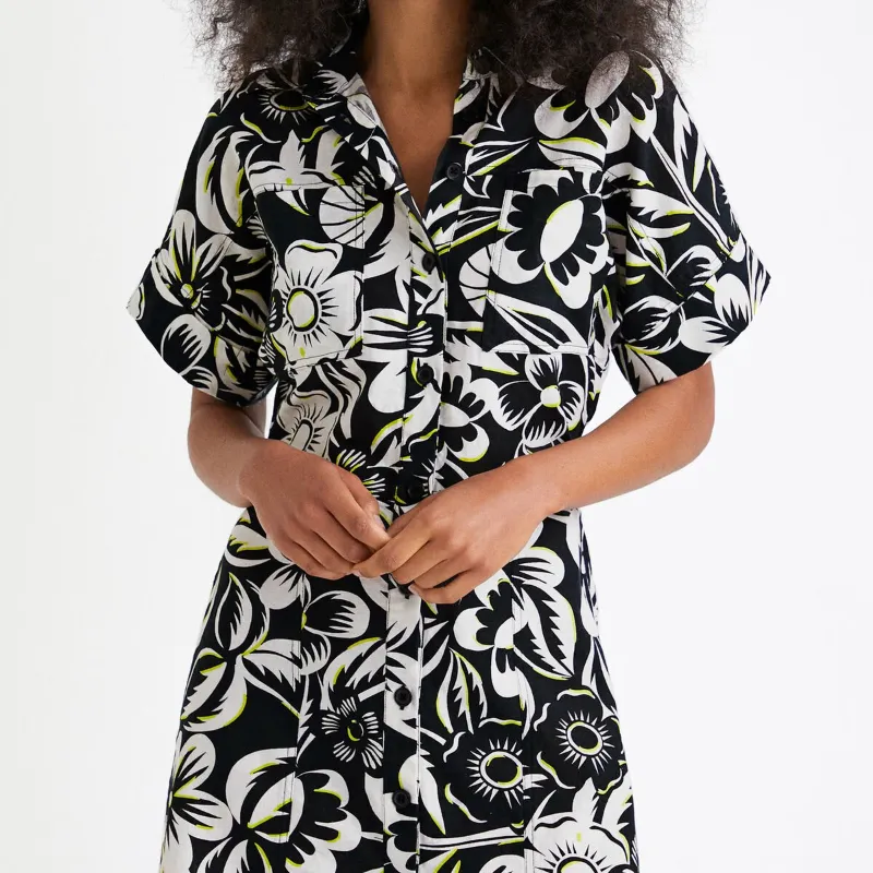 Vestido corto camisero