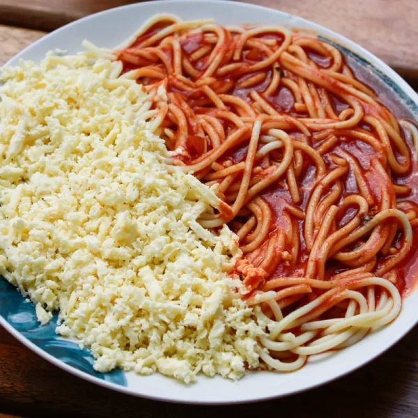 Espaguetis de queso