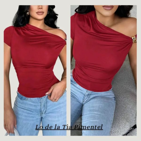 Blusa casual roja