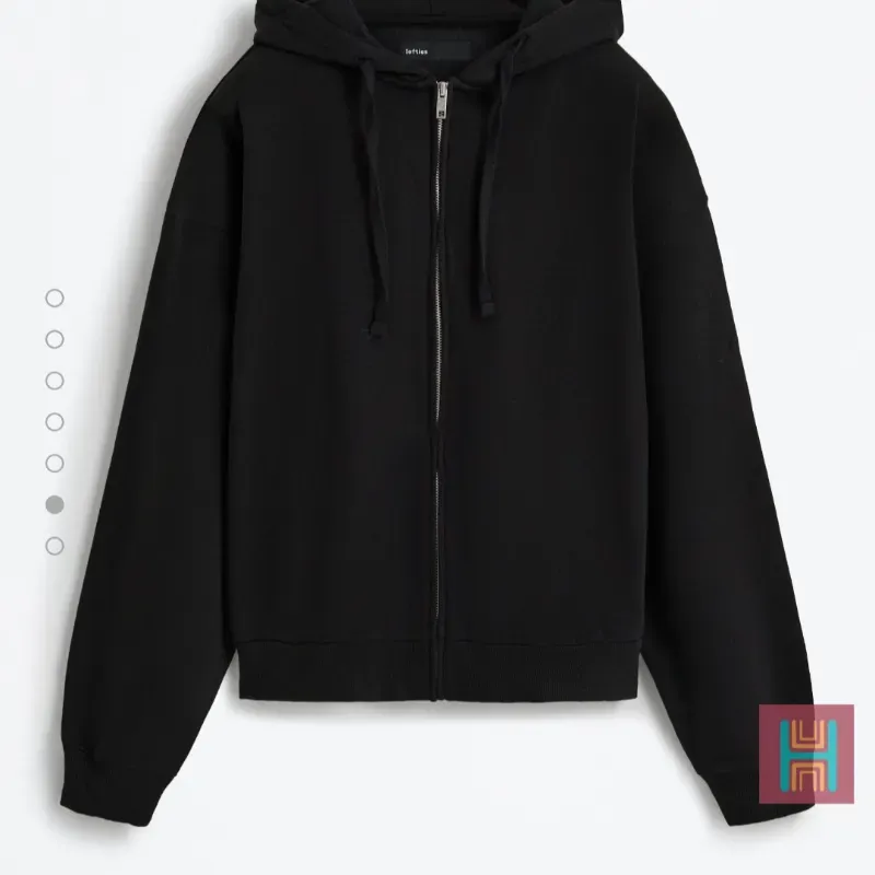 SUDADERA CREMALLERA OVERSIZE NEGRO 0091