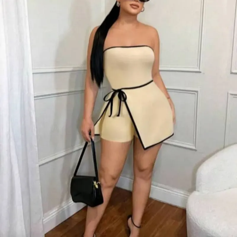 Mono beige corto de tope