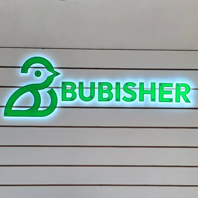 Cartel de acrílico retroiluminado