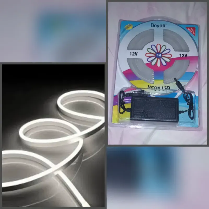 Luz neòn blanco con y sin transformador