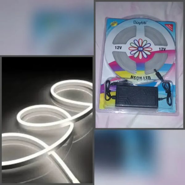 Luz neòn blanco con y sin transformador