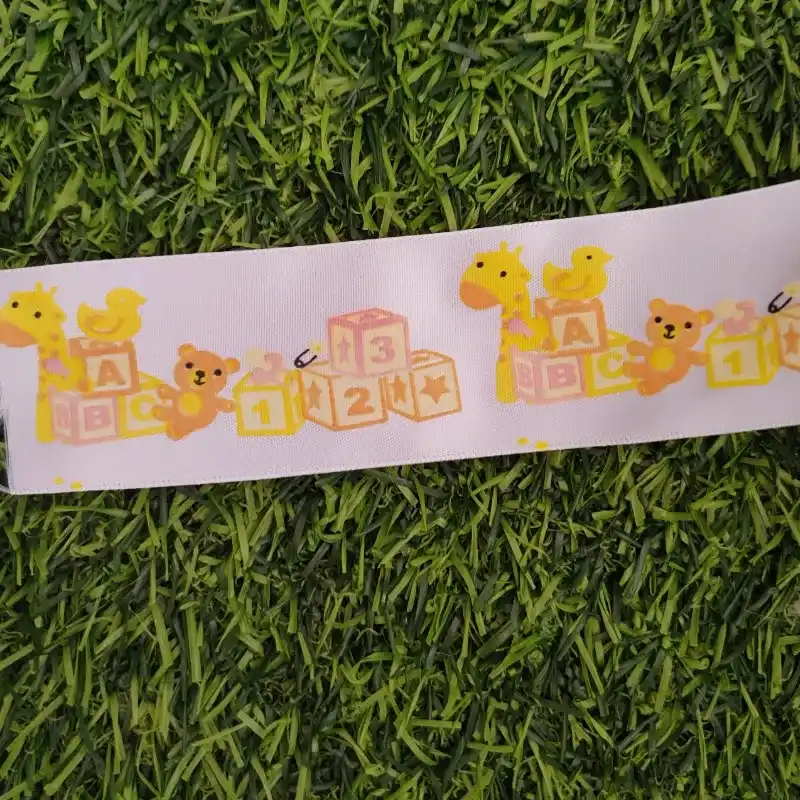 Cinta de satín 4cm temática bebé