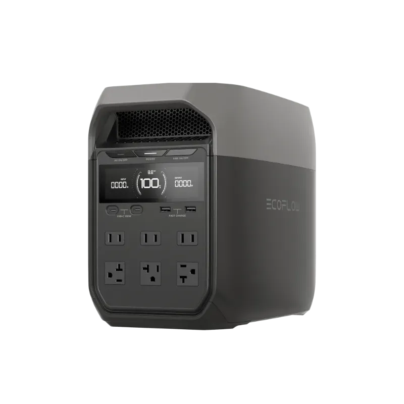 EcoFlow DELTA 3 – 1024Wh Estación de Energía Portátil 1800W AC (3600W Pico) | Carga Total en 56 Min | Batería LFP Expandible | Silenciosa y Compacta