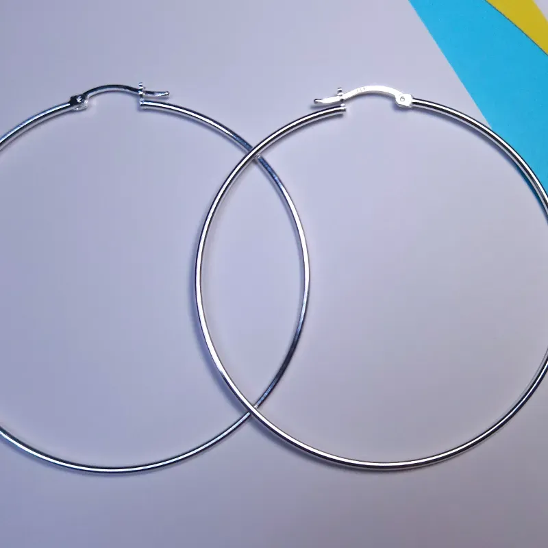 Argollas de plata 925 #62