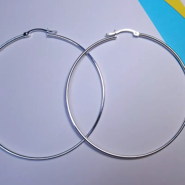 Argollas de plata 925 #62