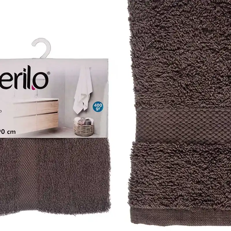 Toalla lisa color gris (50 x 90)