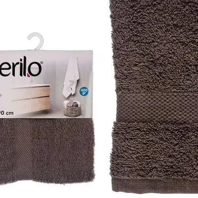 Toalla lisa color gris (50 x 90)