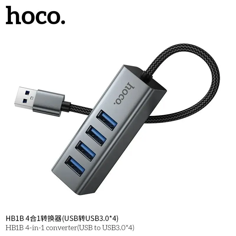 ADAPTADOR USB HOCO HB1C 4 EN 1 Tipo A
