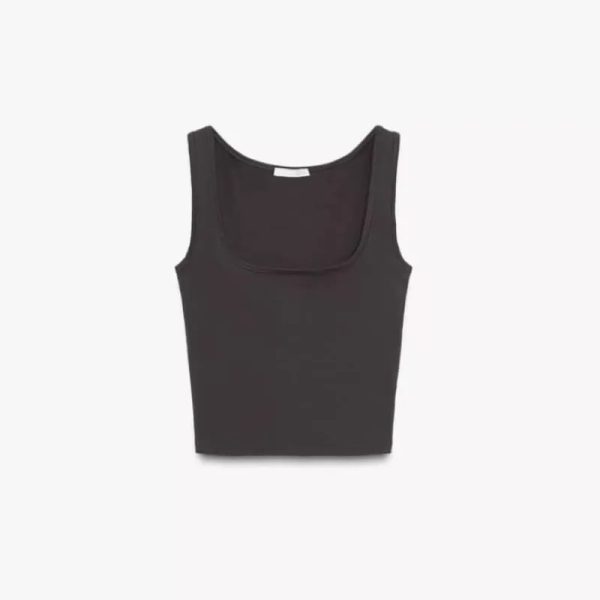 Top básico negro gastado
