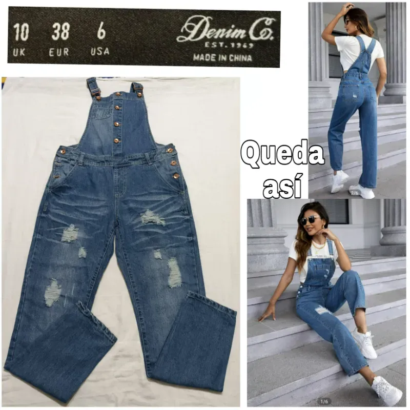 Overol azul.